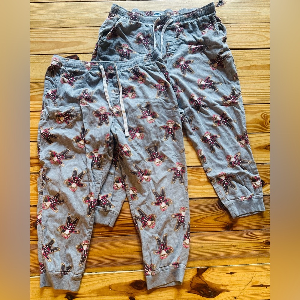 Old Navy Logger Gingerbread Man Lounge Pants 2 pair Men’s XL